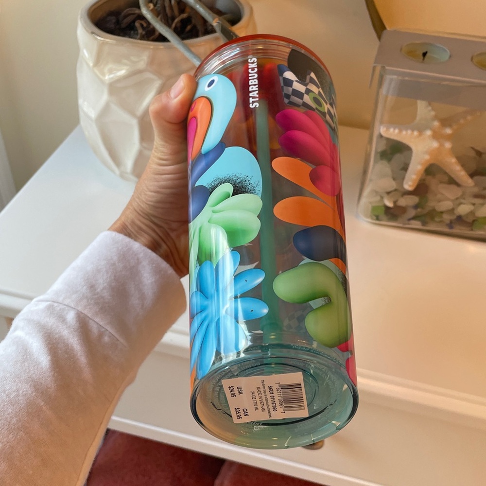 Starbucks Floral 2025 24oz Cold Cup Tumbler NWT - Picture 10 of 10